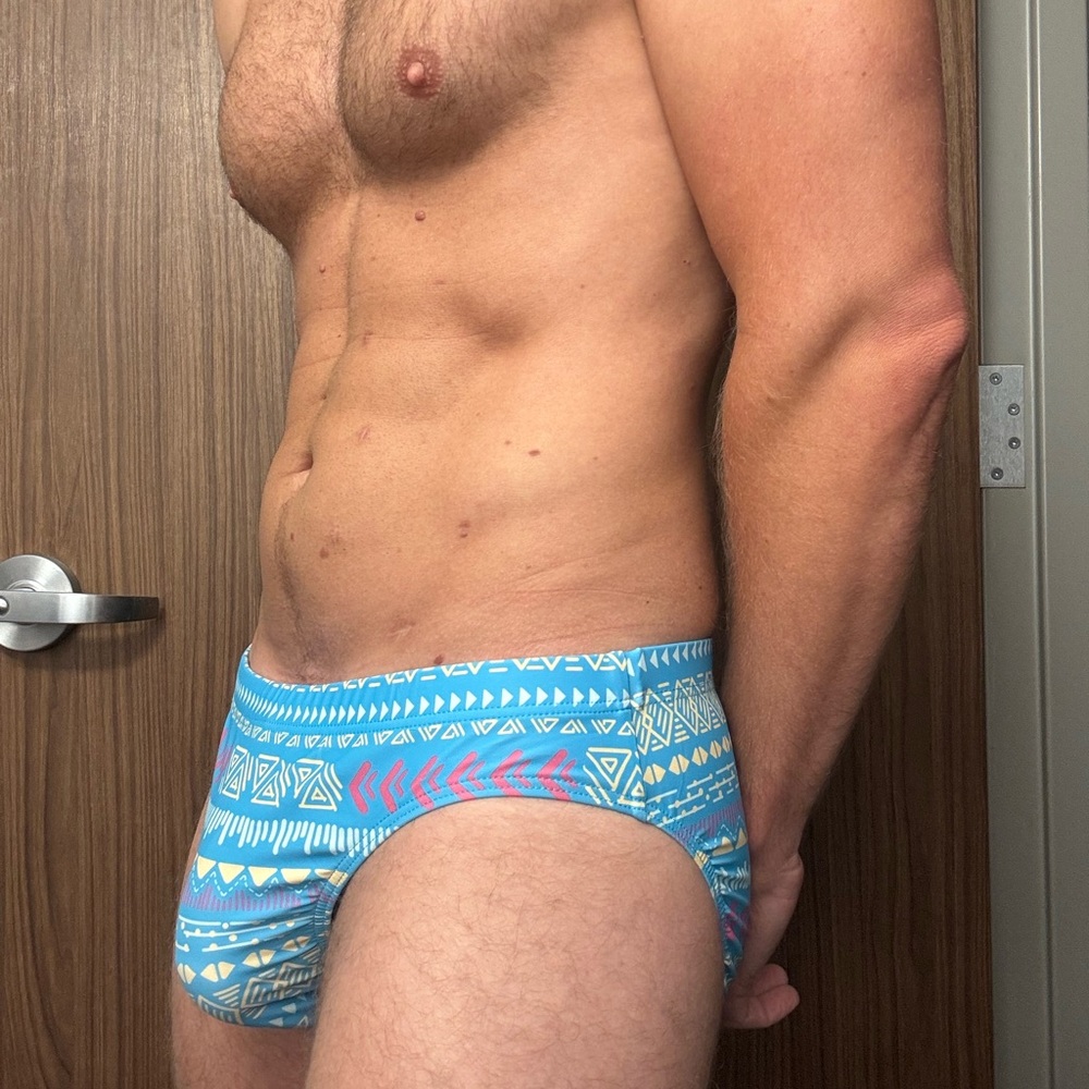 Tribal Print Swim Brief | 30” waist